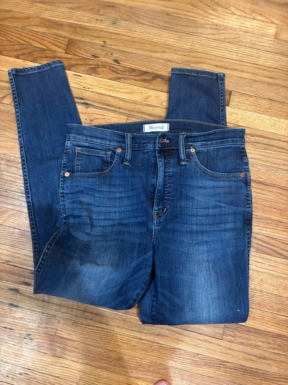 Madewell Skinny Jeans in Medium/Dark Blue Wash